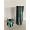 Vase Céramique Raku "Lave" Turquoise