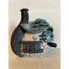 Raku ceramic bird house