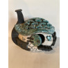 Raku ceramic bird house