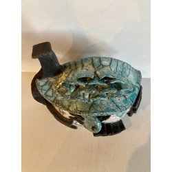 Raku ceramic bird house