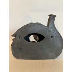 Raku ceramic bird house