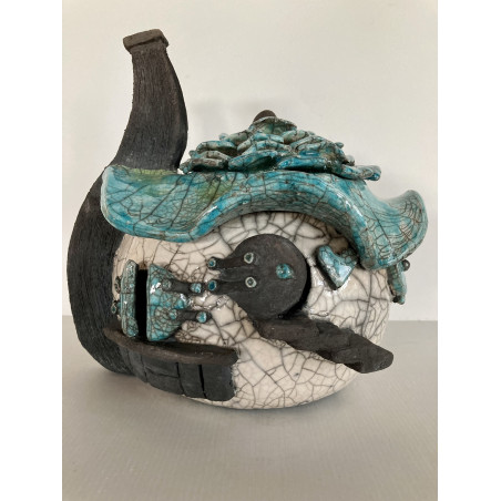 Fairy House Photophore in Céramic Raku