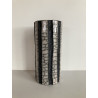 Superb tall turquoise Raku vase and unique decorative art piece