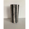 Superb tall turquoise Raku vase and unique decorative art piece