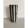 Superb tall turquoise Raku vase and unique decorative art piece