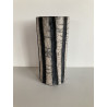 Superb tall turquoise Raku vase and unique decorative art piece