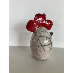 Lovely little Hen Raku Ceramic