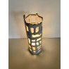 Lampe céramique raku "tresse"