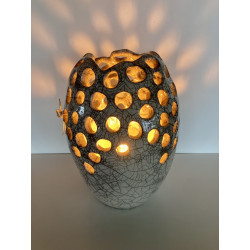 Lampe en céramique raku