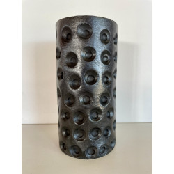 Vase en céramique raku noir