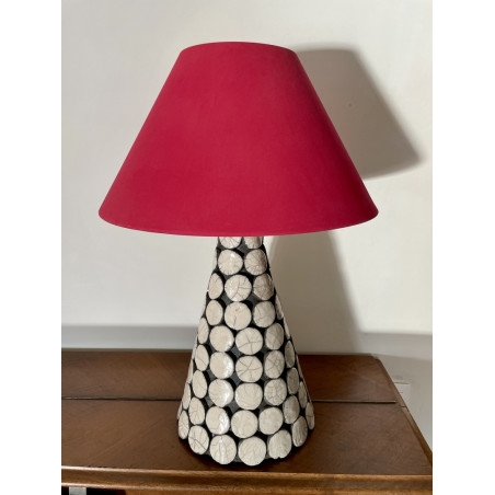 Lampe "Pastille" en céramique raku