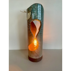 Raku lamp "Forest" with a deep color. Very decorative lamp