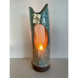 Lampe "Victoire" Céramique Raku Bicolore