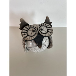 Adorable chouette ou hibou au choix pour une décoration raku  parfaite