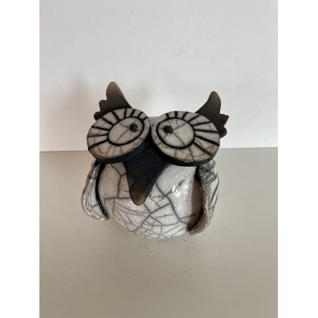 Adorable chouette ou hibou au choix pour une décoration raku  parfaite