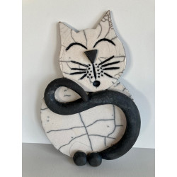 Superbe Chat En Ceramique Raku Elegant Et Decoratif