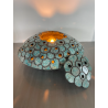 Lamp "Astre" Ceramic Raku Blue