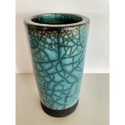 Vase céramique raku "Lagon"