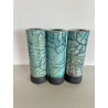 Très tendance cette série de 3 vases céramique raku turquoise brillant