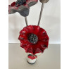 Soliflore and its Poppies Raku Ceramic