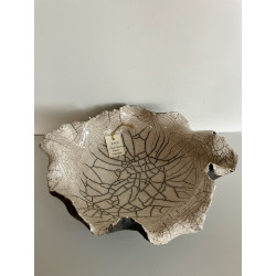 Decorative Plate or Valet Tray in Raku Ceramic