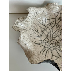 Decorative Plate or Valet Tray in Raku Ceramic