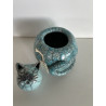 Jolie Boîte chat ou urne funéraire en céramique Raku