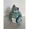 Jolie Boîte chat ou urne funéraire en céramique Raku