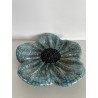 Fleur Décorative Turquoise Céramique Raku