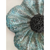 Fleur Décorative Turquoise Céramique Raku
