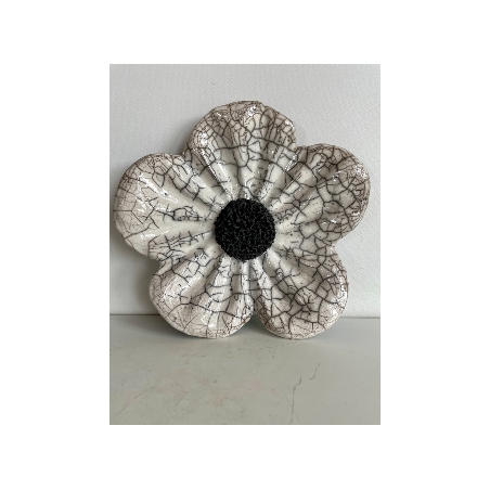 Fleur décorative ou Vide Poche Céramique Raku