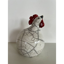 Poule décorative Céramique Raku