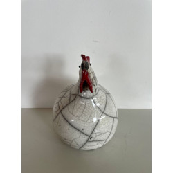 Poule décorative Céramique Raku
