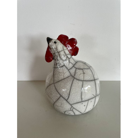 Poule décorative Céramique Raku