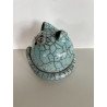 Chat "Cachou Bleu" Céramique Raku