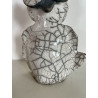 Chouette ou hibou en céramique raku porte bonheur