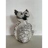 Chouette ou hibou en céramique raku porte bonheur