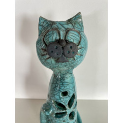 Grand chat photophore design et contemporain artisanat d'art décoratif