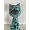 Grand chat photophore design et contemporain artisanat d'art décoratif
