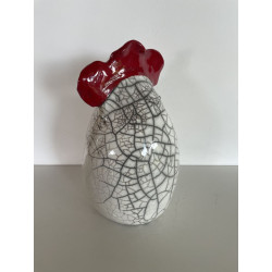 Too cute this mother hen with her little naughty look Raku Ceramic