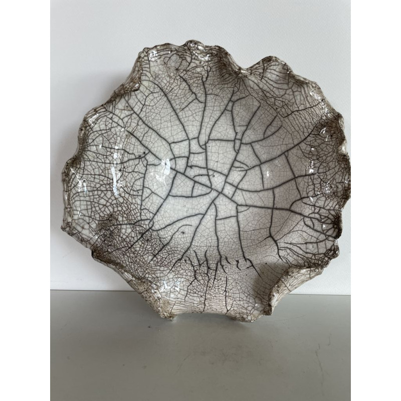 Decorative Plate or Valet Tray in Raku Ceramic Decorative Plate or Valet Tray in Raku Ceramic