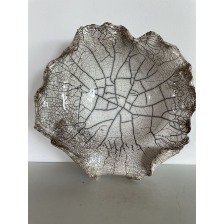 Decorative Plate or Valet Tray in Raku Ceramic