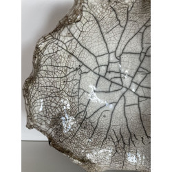 Decorative Plate or Valet Tray in Raku Ceramic