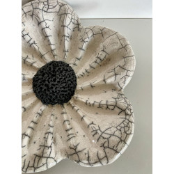 Fleur décorative ou Vide Poche Céramique Raku