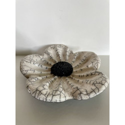 Fleur décorative ou Vide Poche Céramique Raku