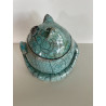 Boîte Chat Bleue Céramique Raku