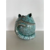 Boîte Chat Bleue Céramique Raku