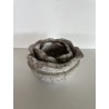 Joli Pot en Céramique Raku Blanc