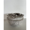 Joli Pot en Céramique Raku Blanc