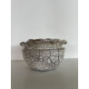 Joli Pot en Céramique Raku Blanc